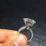 Handmade 5.5 Ct Round Cut Sterling Silver Engagement Ring