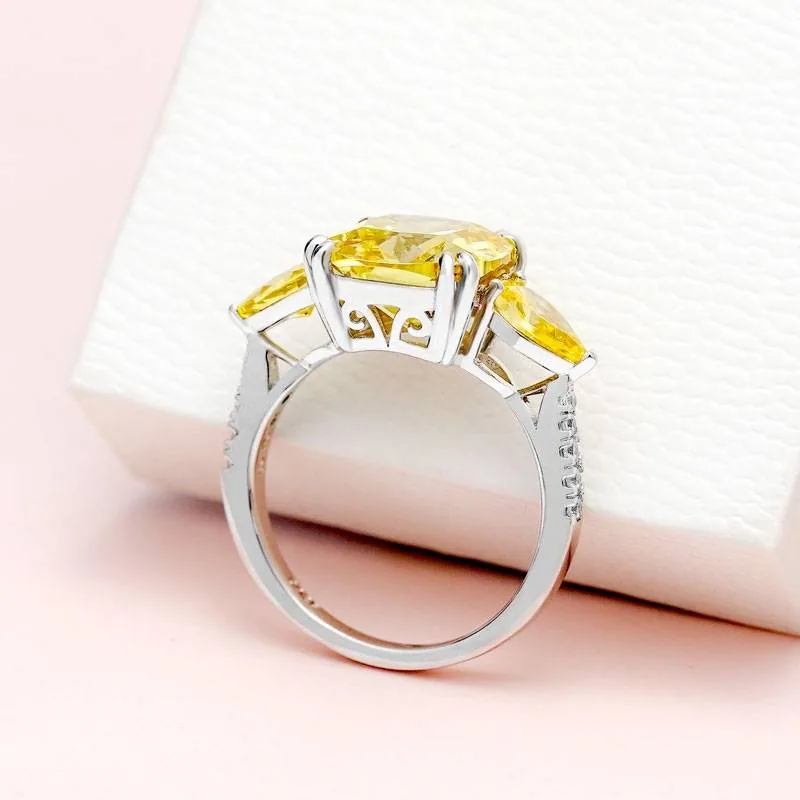 Handmade 4.5 Ct Cushion Cut 925 Silver Engagement Ring