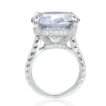 Handmade 5.5 CT Round Cut Sterling Silver Engagement Ring