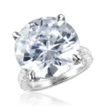 Handmade 5.5 CT Round Cut Sterling Silver Engagement Ring