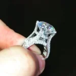 Handmade 5 Ct Round Cut Sterling Silver Ring