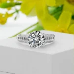 Handmade 5 Ct Round Cut Sterling Silver Ring
