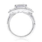 Handmade 2.7 ct Princess Cut 925 Sterling Silver Engagement Ring