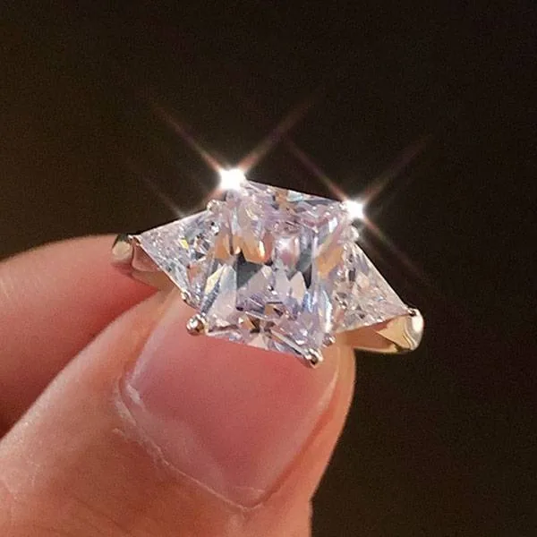 Handmade Radiant Cut Ring 3 CTW