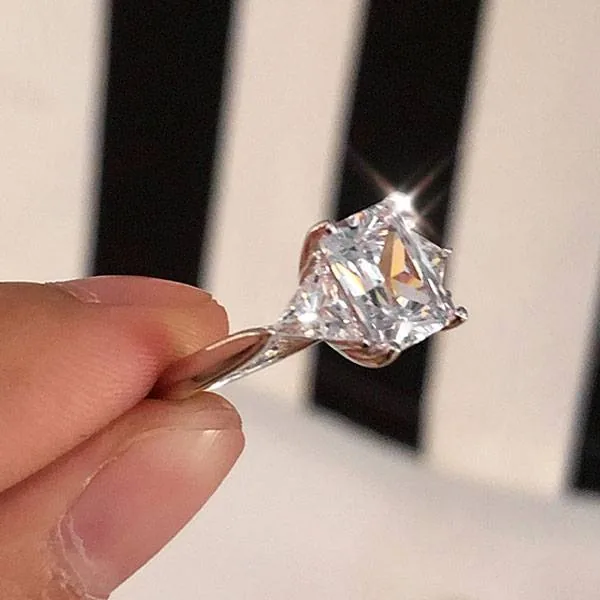 Handmade Radiant Cut Ring 3 CTW