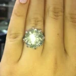 Handmade 8 CT Round Cut Sterling Silver Engagement Ring