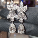 5 CT Pear Cut Petal Dangle Earring
