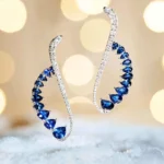Handmade Pear Cut Cuff Earrings