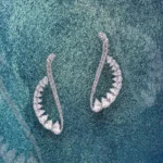 Handmade Pear Cut Cuff Earrings