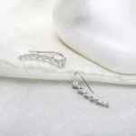 925 Sterling Silver Fashion Drops Climber Earrings