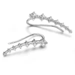 925 Sterling Silver Fashion Drops Climber Earrings