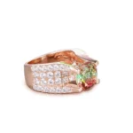 Handmade Watermelon Engagement Ring Ring in Sterling Silver