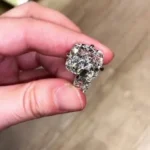 Handmade Cushion Cut Engagement Ring in 925 Sterling Silver