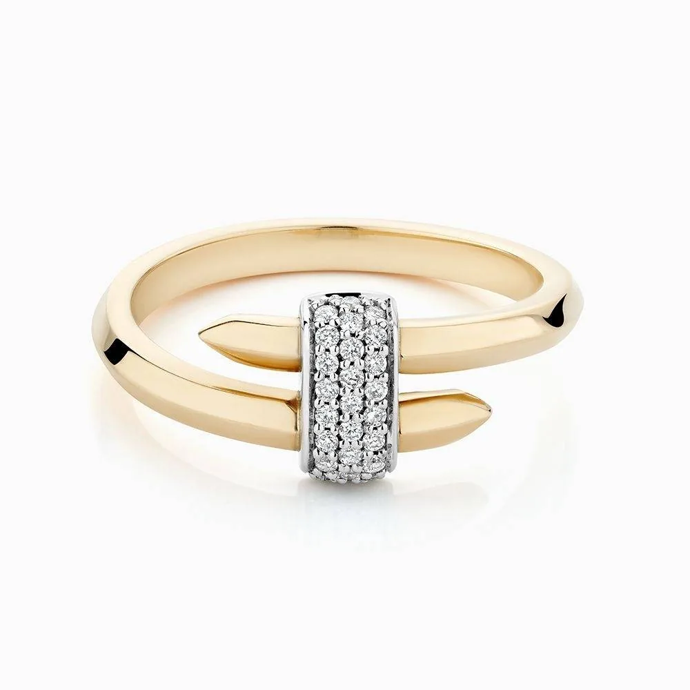 Handmade 0.1 CT Pavé Wrap Ring Anniversary Band
