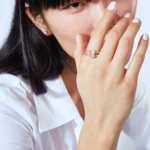 Handmade 0.1 CT Pavé Wrap Ring Anniversary Band
