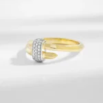 Handmade 0.1 CT Pavé Wrap Ring Anniversary Band