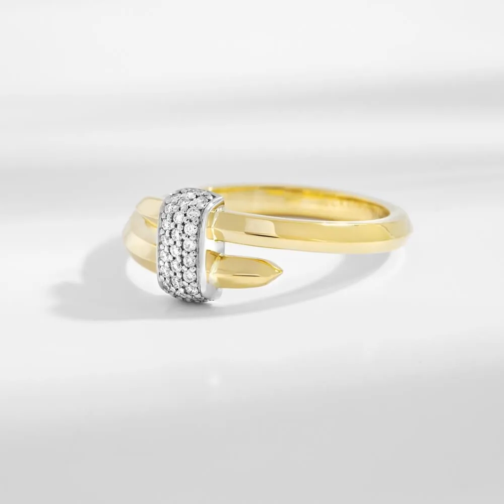 Handmade 0.1 CT Pavé Wrap Ring Anniversary Band