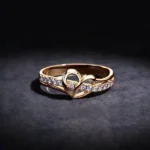 Handmade 0.2CT Open Heart Round Cut Micro Prong Ring in 3 Colors