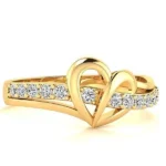 Handmade 0.2CT Open Heart Round Cut Micro Prong Ring in 3 Colors