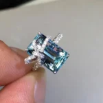 Handmade 4CT Aquamarine Bow Ring