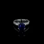 Handmade 1.5 CT Asscher Cut Vintage Sapphire Engagement Rings