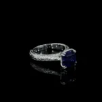 Handmade 1.5 CT Asscher Cut Vintage Sapphire Engagement Rings