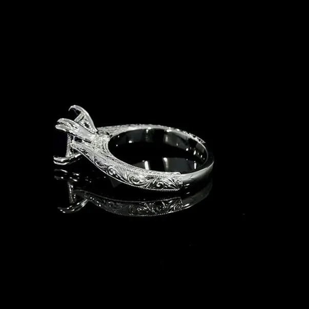 Handmade 1.5 CT Asscher Cut Vintage Sapphire Engagement Rings
