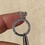 Handmade 4ct Radiant Cut Solitaire Promise Engagement Ring