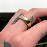 Handmade 0.87ct Marquise Stone Ring In Yellow Gold