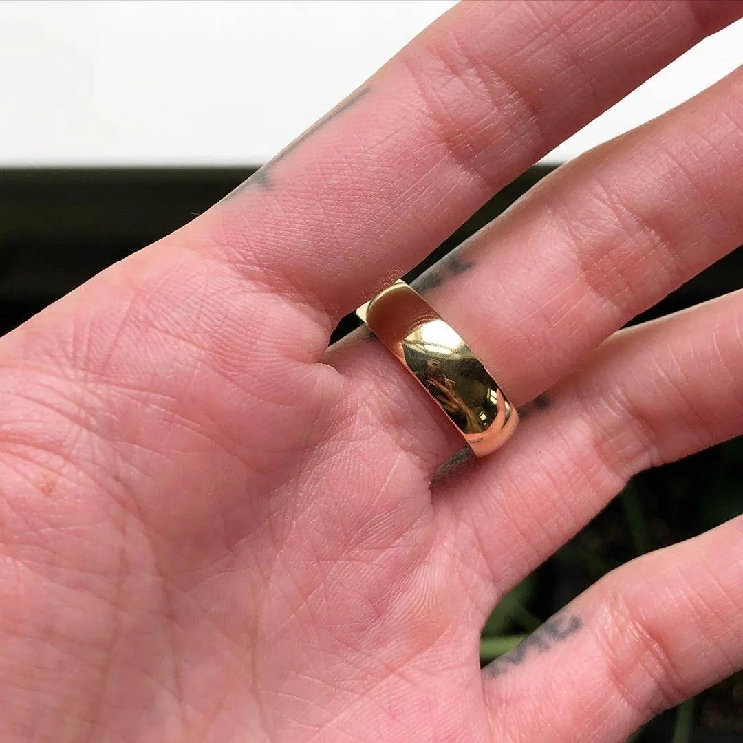 Handmade 0.87ct Marquise Stone Ring In Yellow Gold