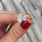 Handmade 3CT Three Oval Stone Ring