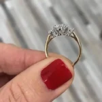 Handmade 3CT Three Oval Stone Ring