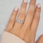 Handmade 2CT Princess Cut Engagement Ring