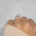 Handmade 2CT Princess Cut Engagement Ring