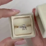 Handmade 4CT Radiant Diamond Ring with Baguette Sidestones
