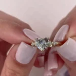 Handmade 1.2CT Heart Shape Engagement Ring