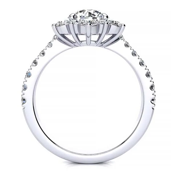 Handmade 1.0CT Snowflake Lab-created Sapphire Ring