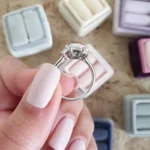 Handmade 2.41 CT Three Stone Radiant Cut Engagement Ring