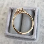 Handmade 1.5 CT Pear Cut Lab-created Sapphire Engagement Ring