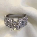 Handmade 3 CT Princess Cut Engagement Ring