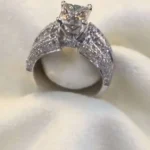 Handmade 3 CT Princess Cut Engagement Ring