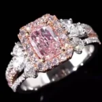 Handmade 2 CT.TW Fancy Pink Sterling Silver Ring