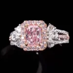 Handmade 2 CT.TW Fancy Pink Sterling Silver Ring