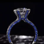 Handmade 3CT Round Brilliant Cut Prong Setting Engagement Ring