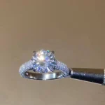 Handmade 3CT Micro Paved Round Brilliant Cut Sterling Silver Ring