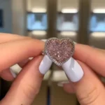 Handmade 3CT Beautiful Pink Heart Shape Engagement Ring