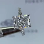 Handmade 4CT Radiant Cut Sterling Silver Ring