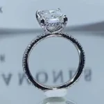 Handmade 4CT Radiant Cut Sterling Silver Ring