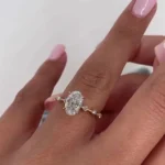 Handmade 3CT Oval Cut Engagement ring