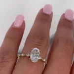 Handmade 3CT Oval Cut Engagement ring